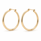 Vellouswell Gold-Tone Hoop Earrings | Smooth Minimalist Design