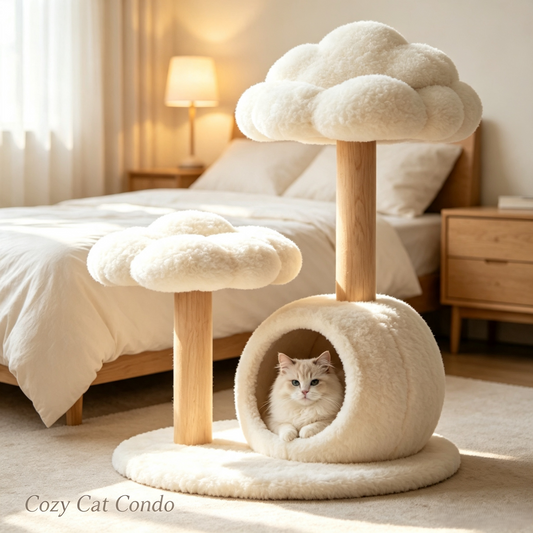 Multi-layer Sisal Cat Climbing Tree, Stable Indoor Cat Tower