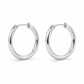 Vellouswell Silver-Tone Hoop Earrings | Smooth Rounded Design