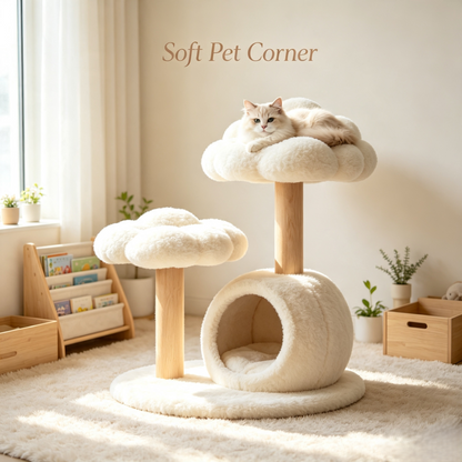 Multi-layer Sisal Cat Climbing Tree, Stable Indoor Cat Tower