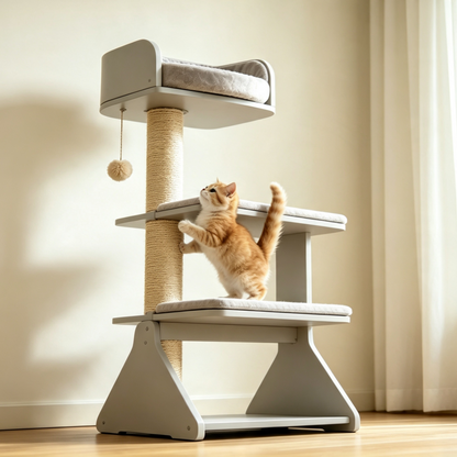 All-In-One Indoor Cat Climbing Tree