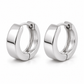 Vellouswell Silver-Tone Wide Hoop Earrings | Minimalist Reflective Design