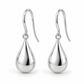 Vellouswell Silver-Tone Teardrop Earrings | Reflective Hook Design