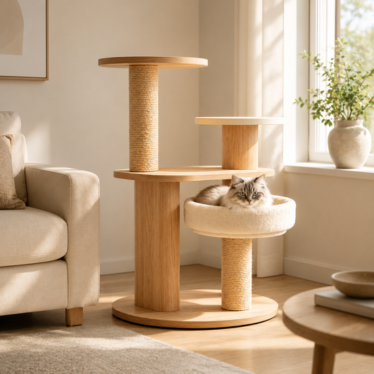 Sturdy Sisal Cat Tree, Multi-level Indoor Cat Climbing Tower