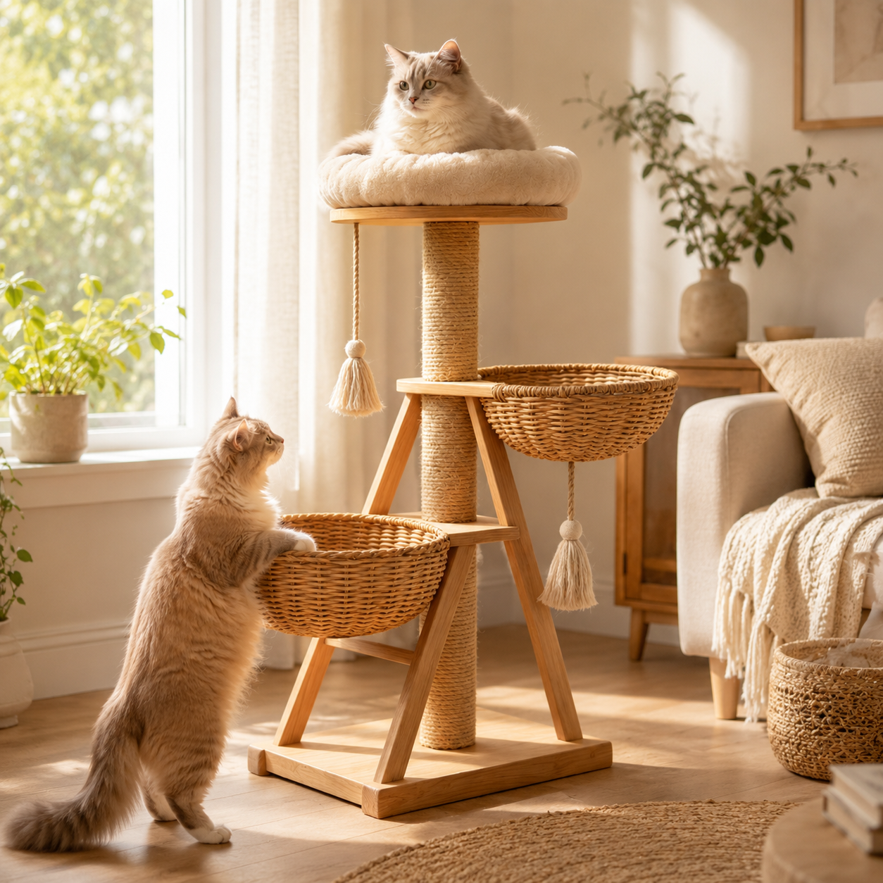 Sturdy Multi-functional Cat Climbing Ornament