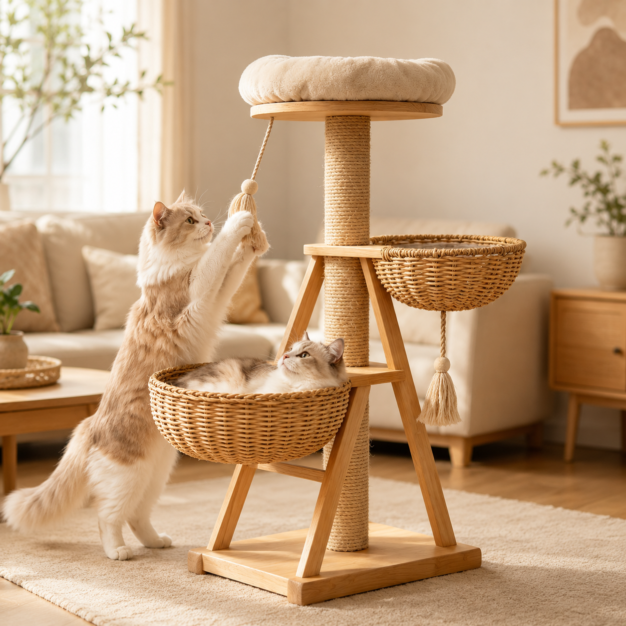 Sturdy Multi-functional Cat Climbing Ornament