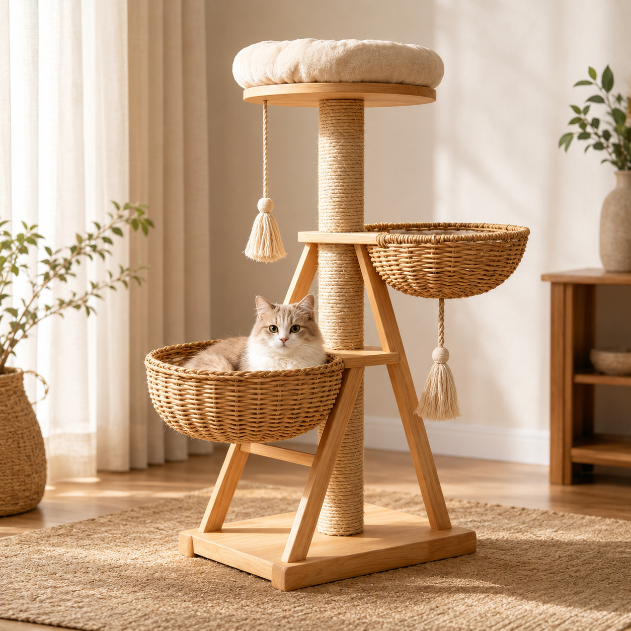 Sturdy Multi-functional Cat Climbing Ornament