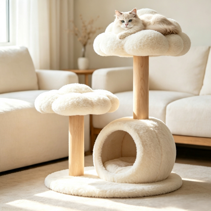 Multi-layer Sisal Cat Climbing Tree, Stable Indoor Cat Tower